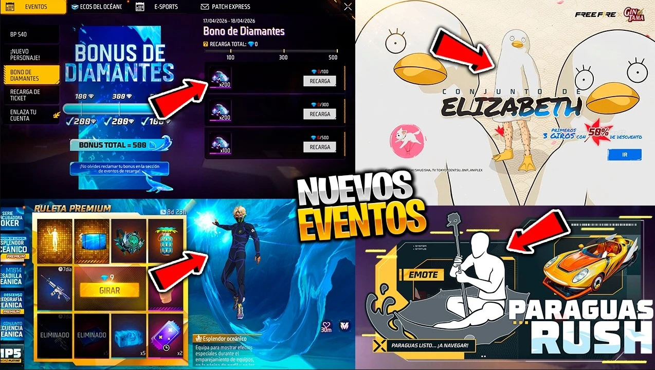 Nuevos eventos de Free Fire esta semana